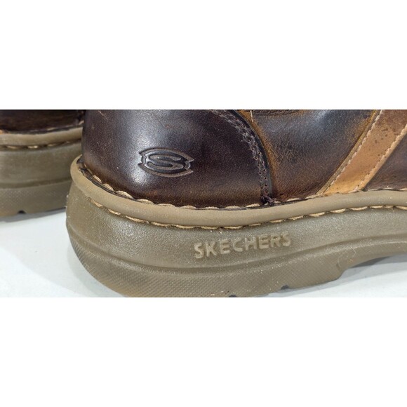 Vintage 90s Y2K Skechers Men\'s 8 Brown Leather Bicycle Toe Casual Oxfords Grunge main image 9